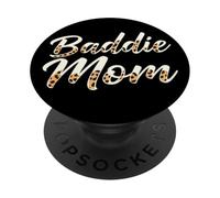 Baddie Mom Leopard Mother's Day PopSockets PopGrip Adesivo
