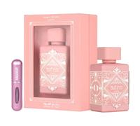 Badee Al Oud Noble Blush Original 100 ml, profumo arabo per donna di lunga durata, EDP importato da Dubai, include atomizzatore 5 ml, fragranza dolce, floreale e orientale (Noble Blush)