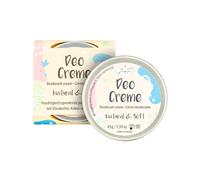 BadeFee Crema deodorante Natural & Soft vegan (50 ml) - senza alluminio/con burro di karitè, cocco e olio di mandorle - cura delicata e protezione per 24 ore dagli odori di sudore per ascelle