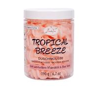 BadeFee - Mousse da doccia Fruit Paradise - 190 g - Doccia con prezioso olio di mandorle e aloe vera - Intensamente idratante come ricambio gel doccia - Profumo tonificante di arancia e melograno