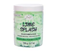 BadeFee Mousse da doccia Lime Splash, 190 g, idratante con olio di mandorle e aloe vera, vegano e cosmetici naturali, senza parabeni e siliconi, profumo di limone, fatto a mano in Germania