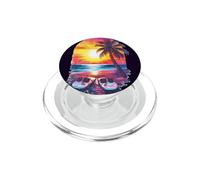 Badelatschen bei Sonnenuntergang - Sommer Merch PopSockets PopGrip per MagSafe