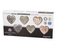 Bademeisterei Set da 6 Cuori da Bagno Effervescenti Bio - Set Bomba Bagno