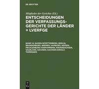 Baden-Württemberg, Berlin, Brandenburg, Bremen, Hamburg, Hess (Copertina rigida)