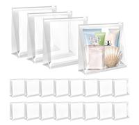 BadenBach 16 mini trousse trasparenti per trucchi, 15 x 13 x 3,6 cm, piccole borse trasparenti impermeabili con cerniera, per cosmetici, cosmetici, con cerniera, per viaggi, articoli da toeletta e