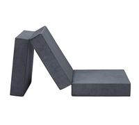 Badenia Trendline Materasso pieghevole XXL con morbido rivestimento in micropeluche, altezza comfort di 15 cm, 196 x 65 x 15,5 cm, superficie di appoggio, antracite