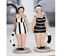 Badenixen Grande Set Da 2 Figure Donna Grassa Nana Scultura 20025