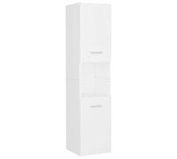 Badezimmerschrank Weiß 30x30x130 cm Spanplatte