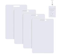 Badge Cancellabile - 4 Pezzi Tascabili | Blocco Note Per Badge Cancellabile, Clip Per Scorrimento Della Carta D'identità Verticale Riutilizzabile | Set Di Quaderni Con Penna A E Mini Lavagna Per
