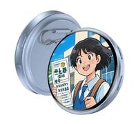 Badge digitale - Touchscreen IPS indossabile, pin display a LED, badge elettronico programmabile, display digitale con nome per appassionati di anime, collezionisti, adolescenti, adulti, viaggi