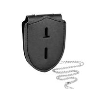 Badge Holder Case - PU Leather Shield Clip | 10x8cm Law Enforcement Patrol | Badge Carrier - PU Leather Neck Waist Mount | Secure ID Display | Convenient Access For Security Patrol Daily Duty