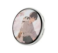 Badge indossabile a LED, display digitale intelligente, robusto con funzione ricaricabile, badge anime per collezionisti cosplay, badge digitali con stile pratico, accessorio per viaggi quotidiani e