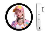 Badge LED personalizzabile con controllo APP - Touch Screen HD per foto e GIF, batteria di 4 ore, accessorio alla moda a clip per gli appassionati di idoli, One Size, Lega di acciaio, Non pietra