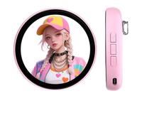 Badge LED personalizzabile con controllo APP - Touch Screen HD per foto e GIF, batteria di 4 ore, accessorio alla moda a clip per gli appassionati di idoli, One Size, Lega di acciaio, Non pietra