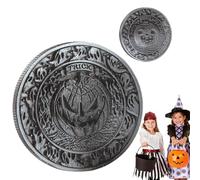 Badge moneta di Halloween - token in rilievo 3d, ghost zucca da collezione | Moneta del festival spaventosa con disegno di trattamento o trucco, medaglia di visualizzazione per cosplay, eventi, oggett