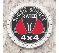 Badge Rated Car Emblem, 4 x 4 Metal Automotive Bigfoot Badge 3D Metal Car Badges Emblemi Emblema Rotondo Emblema Decalcomanie Adesivi per auto Compatibile con Jeep Wrangler Veicoli Trucks SUV (Stile