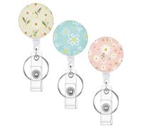 Badge Reel Clip Set, Work ID Holder, Pull Cord Extension with Smooth Retraction, Lightweight Accessory Set, Modern Professional Design, Volunteer Staff Home Dorm Indoor Outdoor Use