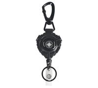 Badge Reel | ID Badge Reel Badge Holder Retractable Clip With Ring | Heavy Duty Id Badge Holders With Ring | Retractable Key Holder | Portable Carabiner Badge Reel For Men, Women