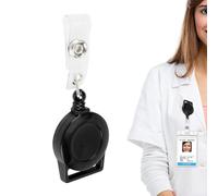 Badge Reels Retractable Clip - Name Badge Clips, Badge Reels Clip, ID Badge Holder Reel Clip, Elastic Name Badge Holder, Portable Supplies For Workers, Students, Security Staff, Teachers