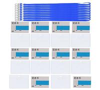 Badge Set Business Card Holder Transparent Waterproof Soft Thick Exhibition Work ID Pass Office Workers PVC Material 10pcs (Blu)