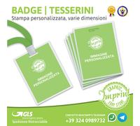 BADGE TESSERINI PORTA DOCUMENTI personalizzati a colori e PLASTIFICATI