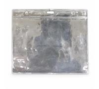Badge Trasparente in PVC, orizzontale morbido 15.8x13cm | Materiale trasparente, Supporto carta d'identità, Eventi e conferenze, Per personale sanitario