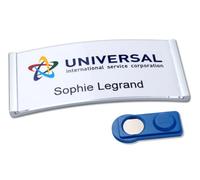 20 badge portanome polar® 35 “metal“ magnetici, compresi fogli da stampare