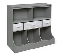 Badger basket Combo Bin cassettiera con tre cestini, grigio