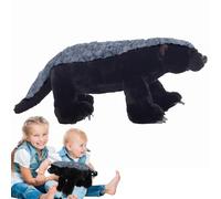 Badger di miele di peluche | Giocattolo di peluche di tasso realistico nero, giocattolo di peluche di tasso miele morbido - animali di unici, decorazione della casa per abbracci per camera da
