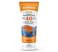 Badger SPF 40 Kids Mineral Sunscreen Cream - Reef-Friendly Broad-Spectrum Water-Resistant Kids Sunscreen with Zinc Oxide - Tangerine and Vanilla, 2.9 oz