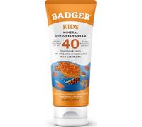 Badger SPF 40 Kids Mineral Sunscreen Cream - Reef-Friendly Broad-Spectrum Water-Resistant Kids Sunscreen with Zinc Oxide - Tangerine and Vanilla, 2.9 oz