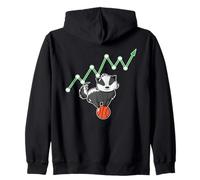 Badger su un basket con Stock Course Felpa con Cappuccio