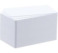 BADGY Paper Blank Cards White 30MIL-0,76 mm, 1 confezione di 100 carte