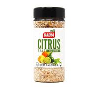 Badia Sale di agrumi, 200 ml, miscela piccante di sale marino con limone e arancia, perfetto per frutti di mare, verdure grigliate, pollame e cocktail