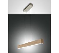 Badia sospensione barra legno naturale quercia led regolazione al tocco altezza