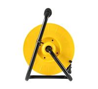BADIKA Avvolgitubo Cavo di prolunga Universale for Esterni da 50 m, avvolgicavo Retrattile, prolunga con Interruttore Termico, Supporto in Ferro, Filo 3G2,5 mm2