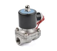 BADIKA Valvola solenoide in Acciaio Inossidabile Elettrovalvola in Acciaio Inossidabile normalmente Chiusa da 3/8'', 1/2'', 3/4'', 1'', 1-1/2'', 2'', 24 V, 12 V, 220 V, 110 V, for Acqua(3/8",220VAC)