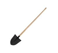 Badile a Punta in Acciaio Temprato Rinforzato Verniciato con Manico in Legno di Faggio da 140 cm - 28,5 × 29 cm, 1,1 kg - Ideale per Giardinaggio ed Edilizia (Nero)