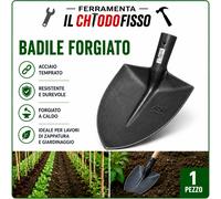 Badile Forgiato Bettoni Punta Aguzza Impresa Acciaio Senza Manico 28 cm
