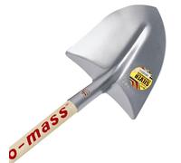 Badile Superleggero in Alluminio con Manico, Made in Italy - Badile Tondo in Lega di Alluminio Temperato Verniciato con Manico in Legno (Tondo)