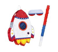 Badiman 4 Pezzi a Razzo Set per Feste Giocattolo Divertente Pentolaccia Spaziale Realizzata in Carta Riempibile Adatta per Compleanni di Bambini E F