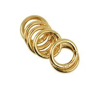 Badiman 6 Pezzi Moschettoni a Molla Rotondi Fermagli Circolari Apribili Anelli a Scatto E Accessori per Gioielli in Lega di Zinco Durevole Adatti per, Oro