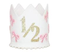 Badiman Cappello a Corona per La Festa Dei 6 Mesi, Accessori per Feste per Bambine, D'oro