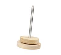 Badiman Portafilo Lana Supporto Gomitolo Distributore Filato Legno Metallo Antigroviglio Base Solida Adatto a Uncinetto Maglia Hobby Regalo Artigianato, 10x17 Cm