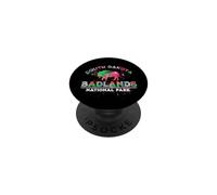 Badlands National Park Bisonte Buffalo Retro Graphic Souvenir PopSockets PopGrip Adesivo
