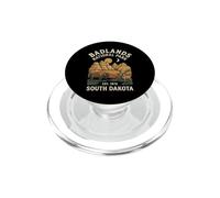 Badlands National Park South Dakota Retro Bisonte e Ram Art PopSockets PopGrip per MagSafe