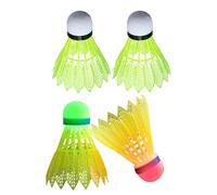 Badminton A LED Per Notte- 6,5x8,2cm LED Badminton Volani Notte Scuro | VOLAANOFosforescente Che Brillaa Al Buio | Set Pratica Per Principianti Con 4 Volani Esterno Giardino Parco Scuola Giorno E Nott
