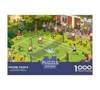 Badminton all'aperto gioco nel cortile di casa Puzzle in Legno Impermeabile DIY Puzzles Da 1000 Pezzi Per Adulti Impossibili Giochi Di Impegnativi
