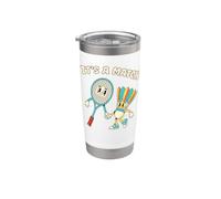 Badminton Amore Retro Vintage It's A Match Bicchiere termico in acciaio inox doppia parete