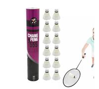 Badminton Ball - Training Shuttle, | Attrezzature di allenamento di gioco di 12 per i giocatori all'aperto Match Sport Match Durevole Cork Head Lightweight Ra